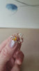 Heart Shaped Gemstone Ring, Antler Band and Uncut Fire Opal, October Birthstone Ring for Libra or Scorpio Zodiac Birthdays, Fairy Ring 6