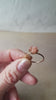Peach Moonstone and Yellow Gold Ring, Lotus Flower Ring in 14K Gold Fill, Uncut Gem Engagement Ring, Raw Rough Peach Moonstone Jewelry