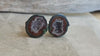 Custom Men's Jewelry with Rough Geode & Metal Hardware Cufflinks, French Cuff Shirt Cuff Links, Special Occasion Jewelry for Wedding Day