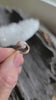 Unique White Crystal Enganement Ring with Angel Aura Crystal in Crescent Moon Jewelry, Rose Gold Half Moon Jewelry, Celestial Goddess Ring