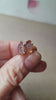 Sangria Red Gold Jewlery, Baby Geode Stud Earrings, 14K Yellow Gold Fill Earrings for All Earlobe Sizes, Very Rare Natural Geode for Mom