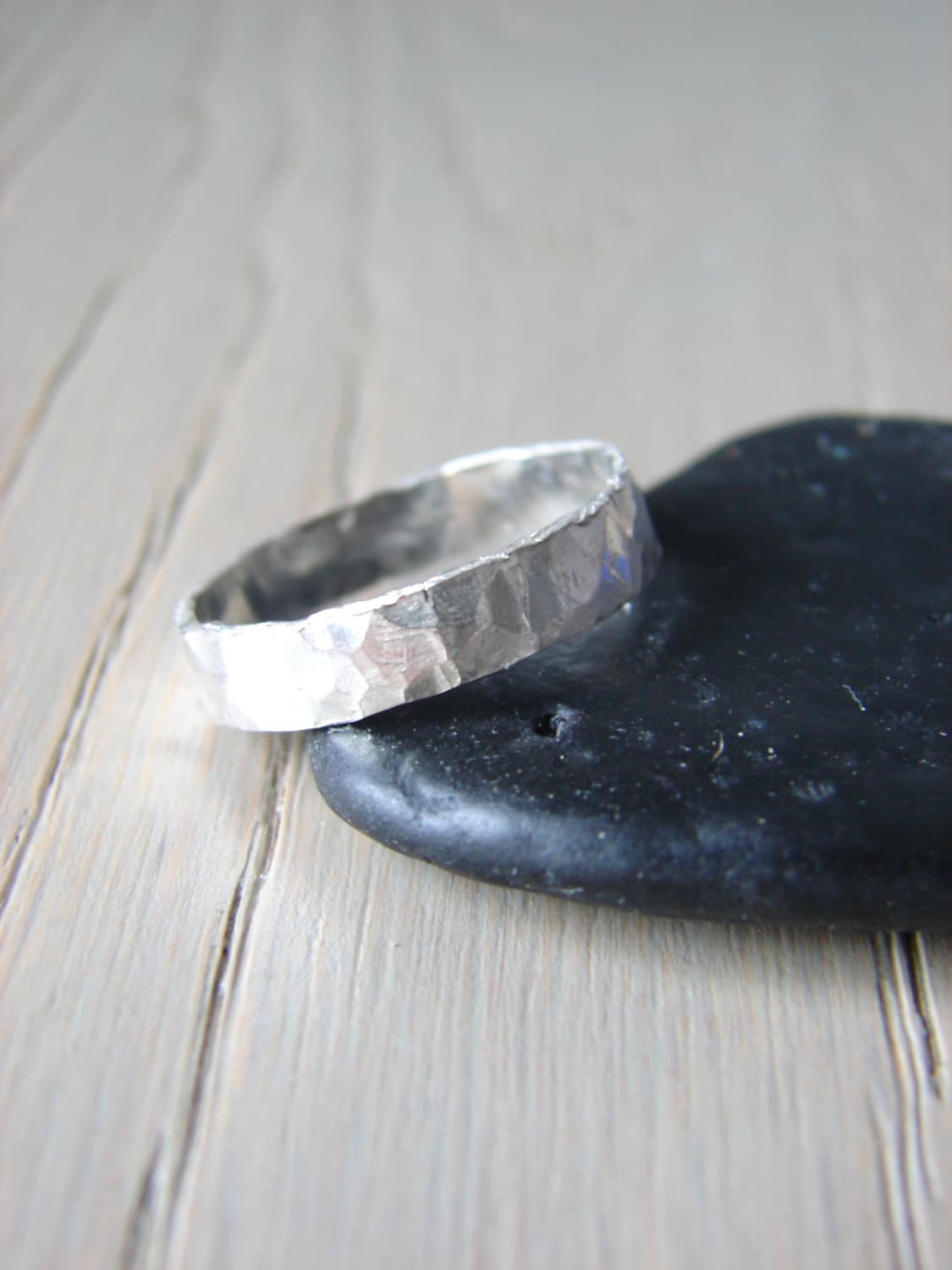 Men's Jewelry, Hammered Wedding Ring for Men, Proposal Gift for Him, Men's Fashion Ring, Commitment Ring, Gift for Son, Silver Valentines