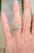Large Blue Opal Ring, Blue Zodiac Jewelry, Rough Opal is an October Birthstone, Fire Opal Gemstone, Promise Ring in Gold and Opal, Size 7.5