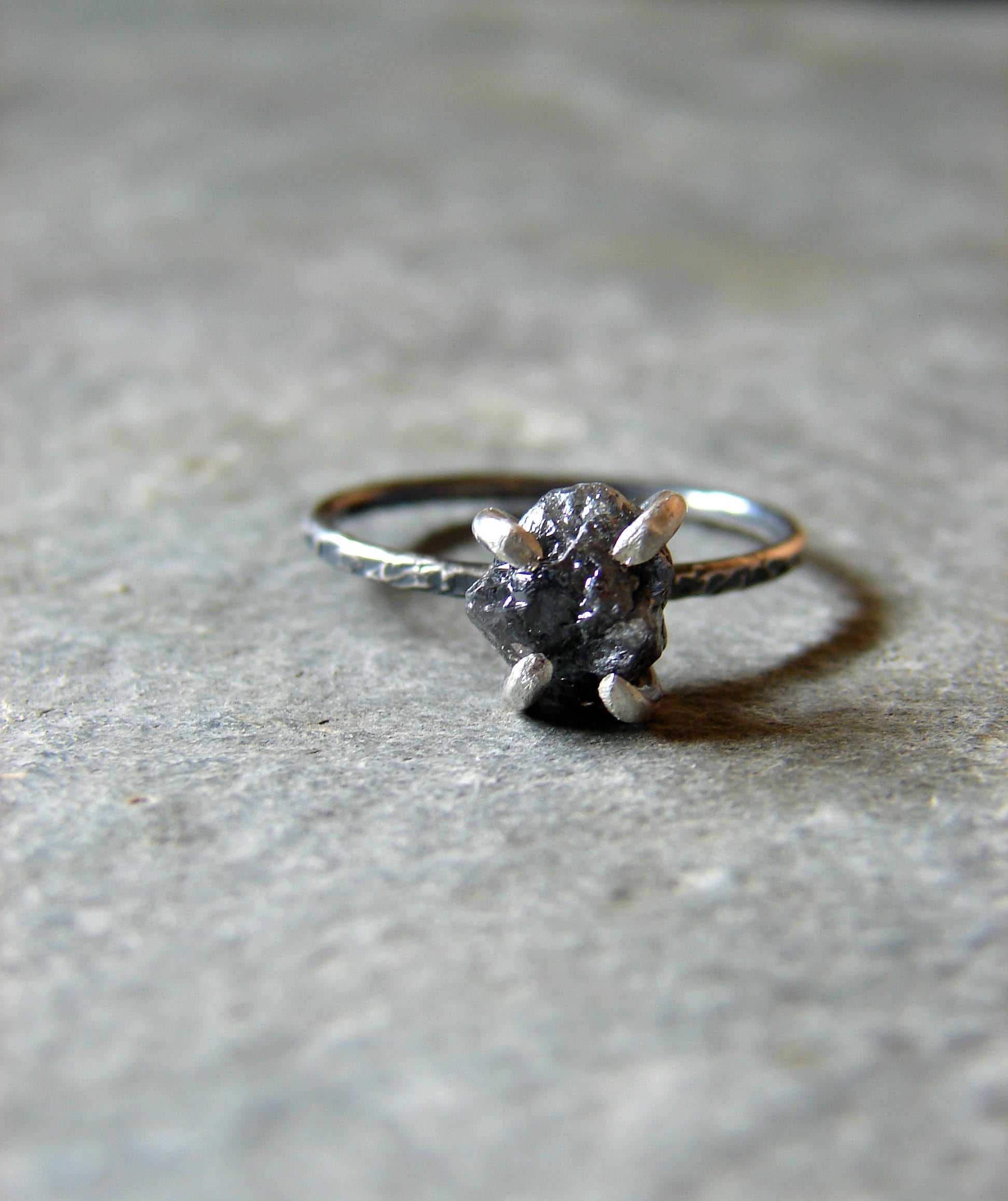 Black Diamond Ring, Custom Black Diamond Engagement Ring, Wedding Ring, Luxury Jewelry for Wife, Valentines Gift, Girlfriend, Fiance
