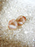 Pink & White Geode Earrings, TINY Rough Peach Crystal Earrings, Peach Pink Wedding, Jewelry Under 100, Sister, Gemologies, Worldwide Seller
