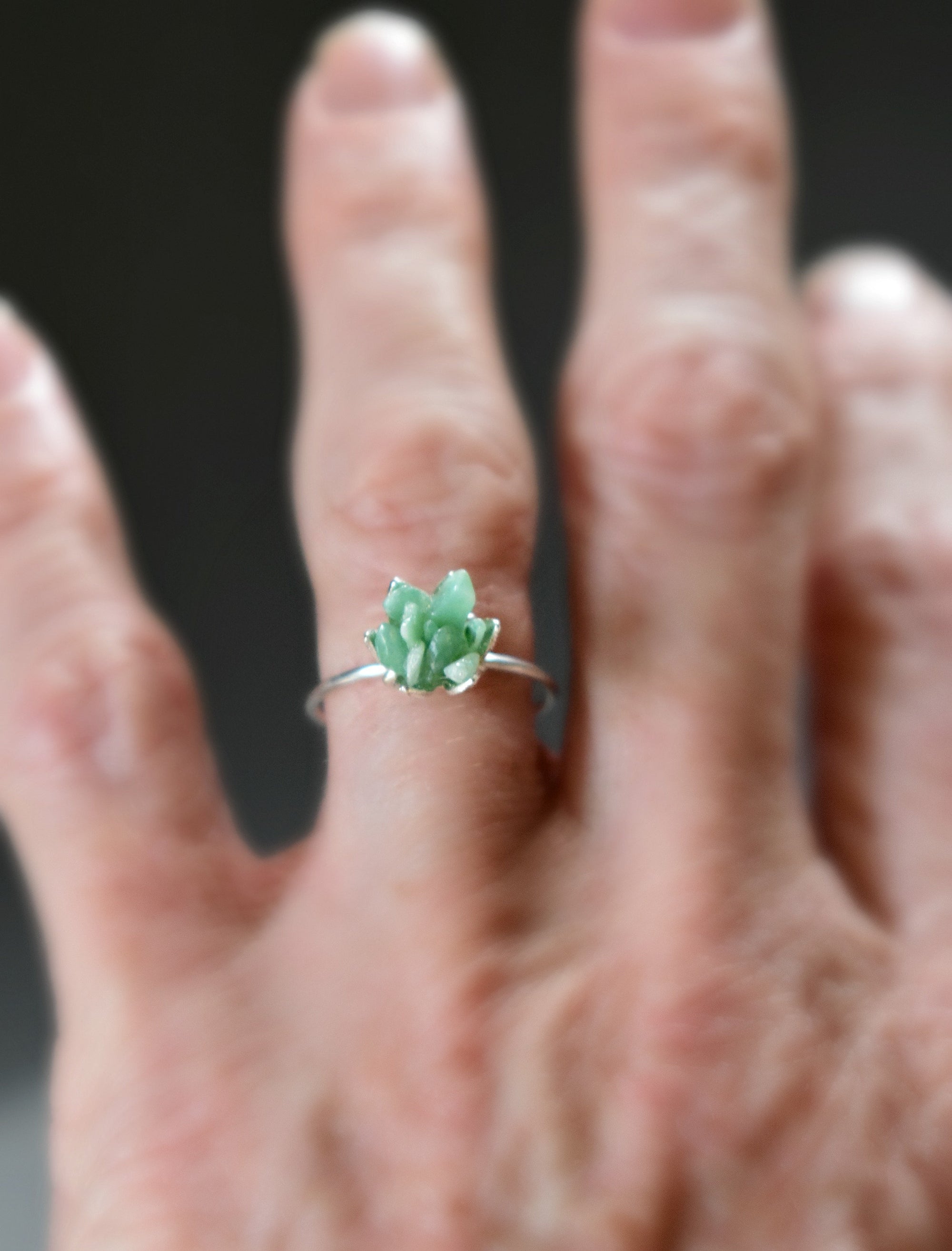 Green Aventurine Ring, Natural Green Gemstone Jewelry, Best Selling Rings for Women, Manifest Wealth Abundance, Birthday for Wife, Daughter