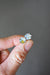 Opal Stud Earrings, Opal Lotus Flower Jewelry, October Birthstone Jewelry, Raw Fire Opal and Silver Flower Jewelry, Uncut Gemstone Studs