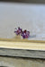 Amethyst and Garnet Earrings, Rough Garnet & Amethyst Studs, Lotus Flower Design, January Birthstone Jewelry, Unique Valentines Day or Wife