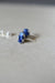 Sapphire Earrings, Uncut Sapphire Studs, Lotus Flower Design, September Birthstone Jewelry, Sapphire and Silver, Blue Gemstone Jewelry