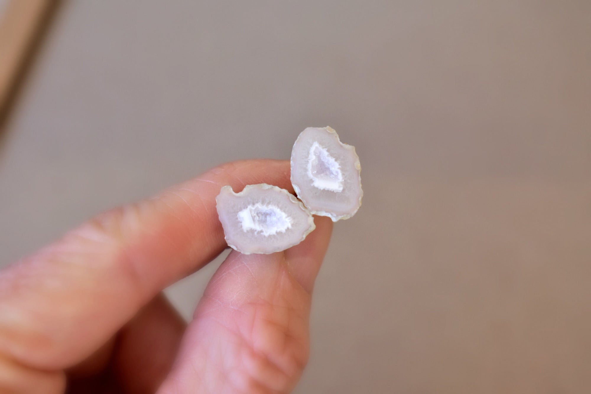 Pink and White Crystal Stud Earrings, Light Pink Geode Earrings, Bridal Jewelry Gift, Raw Geode on Silver or Gold Posts, White Party Attire