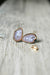 Natural Gemstone Earrings, Pale Pink and Gold Studs, Winter 2023 Jewelry Trends in 14K Yellow Gold, Baby Geode Stud Earrings for Women