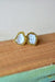 Gold Crystal Stud Earrings, Unusual Jewelry Women, Butterscotch and White Raw Geode on 14K Gold Studs, Rough Gemstone Fall Fashion Outfit