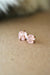 Raw Rose Quartz Crystal in Rose Gold Fill Earrings, Pink Crystal Studs, Light Baby Pink Earrings, Women's Minimalist Jewelry, OOAK Christmas