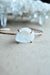 Raw Stone Bracelet, Full Moon Stacking Cuff Bracelet, White Geode Crystal and Rose Gold Statement Jewelry, Unique Valentines Jewelry Gift