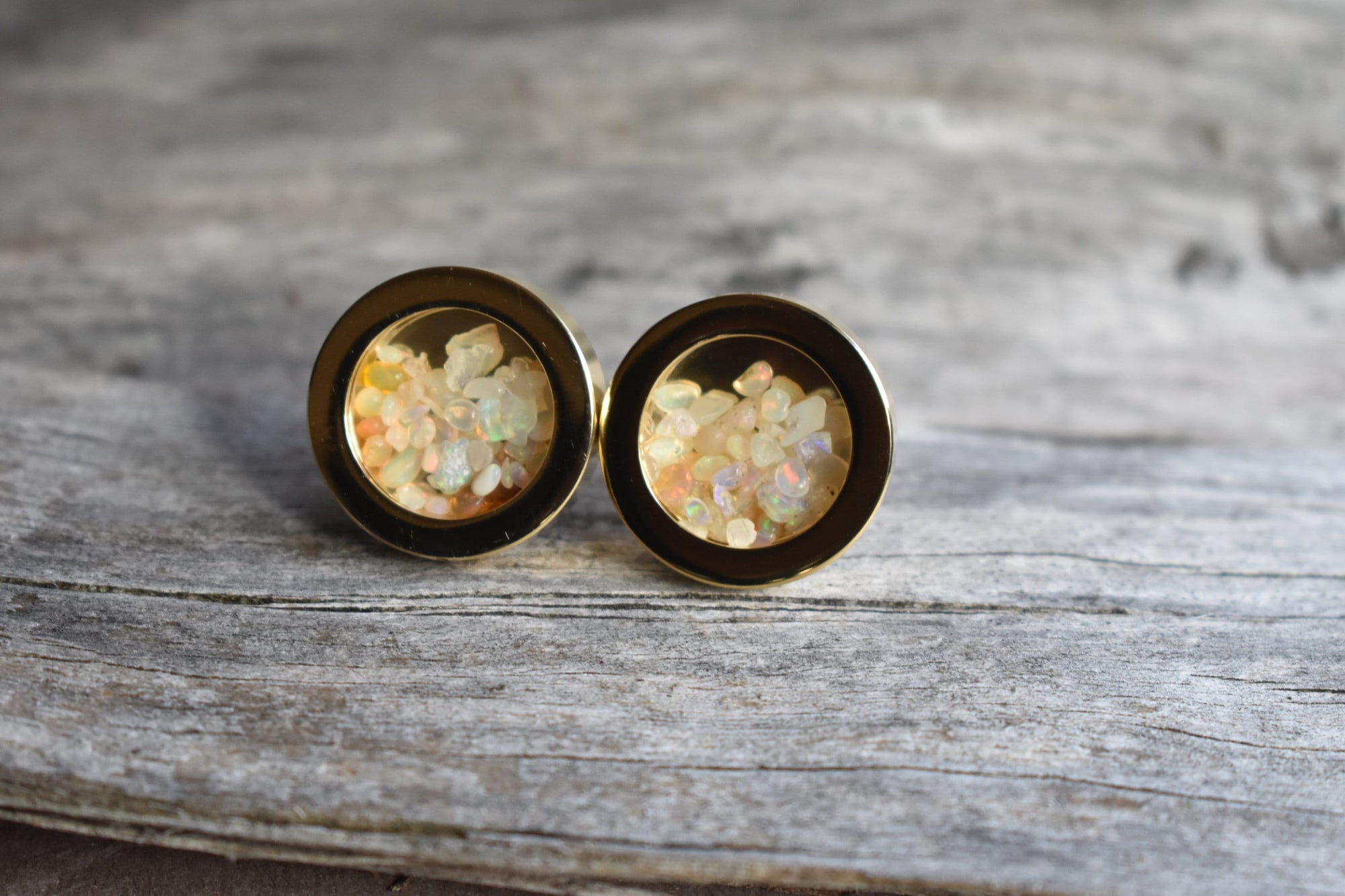 Custom Men's Jewelry, Gemstone Cufflinks for Modern Suit, French Cuff Shirt Accessories, Shadowbox Jewelry with Raw Ethiopian Opals, October
