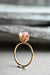 Unique Opal Ring, Custom Uncut Opal Engagement Ring, Lotus Flower Ring in Gold Fill, Raw Rough Fire Opal Jewelry, Peruvian Pink Opal Jewelry