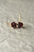 Rough Garnet Lotus Earrings, Red Garnet in 14K Rose Gold Fill French Ear Wire Dangles, Drop Earrings with Natural Gems, January Birthstone