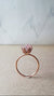 Strawberry Quartz and Rose Gold Ring, Pink Crystal and 14K Rose Gold Fill Ring, Pink Crystal Engagement Ring, Gemologies Lotus Flower Ring