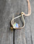 Rough Fire Opal Pendant Necklace in 14K Rose Gold Fill, Infinity Jewelry in Pink Gold, Welo Fire Opal in Round Shape, October Birthstone