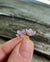 Amethyst Gemstone Lotus Earrings from Gemologies, Sterling Silver Studs with Rough Amethyst, Made to Order January Birthstone Earrings