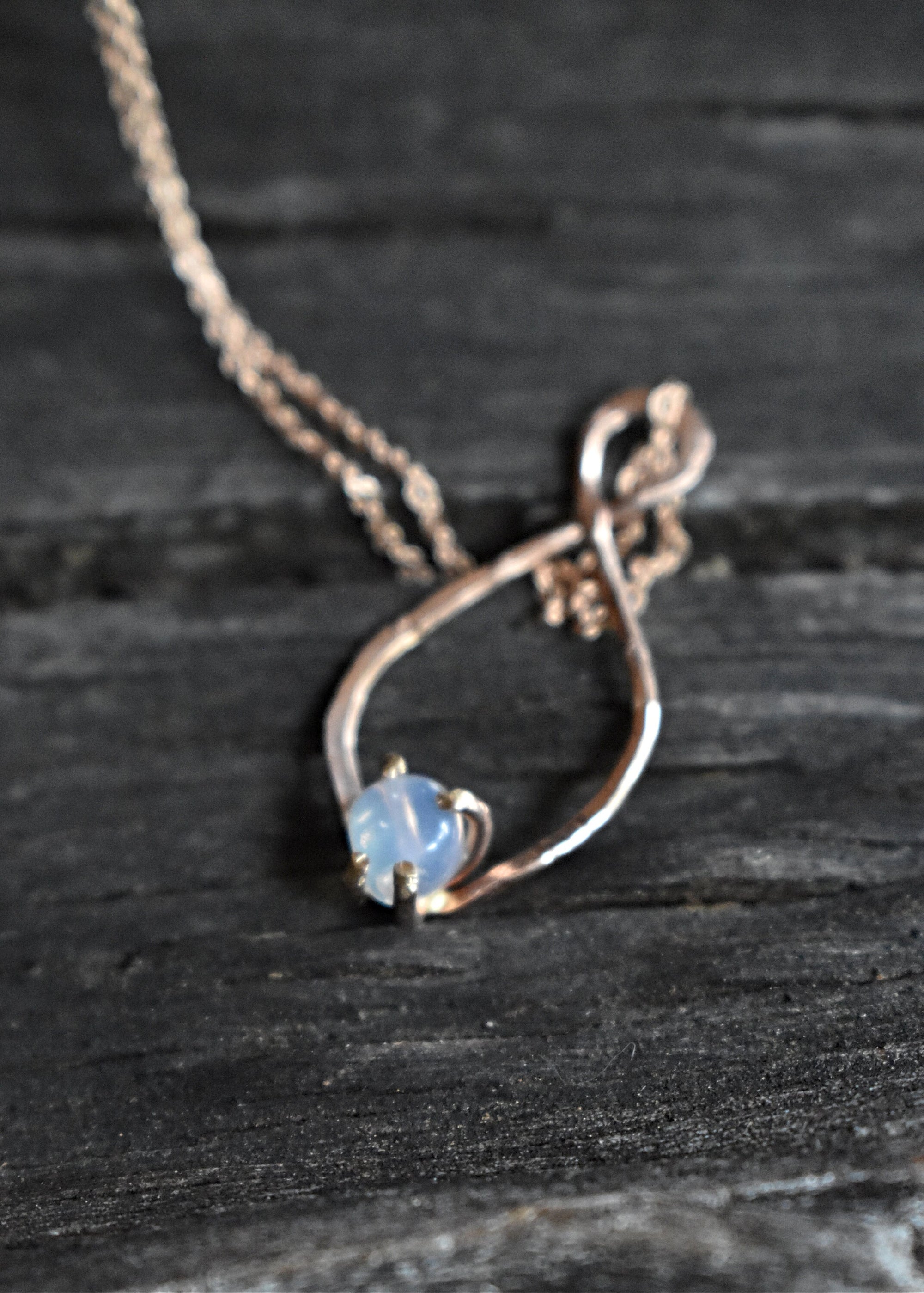 Fire Opal Pendant Necklace in 14K Rose Gold Fill, Infinity Jewelry in Pink Gold, Round Welo Fire Opal in Round, October Birthstone