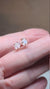 Moonstone Stud Earrings, Teardrop Glow Moonstone Earrings in Rose Gold*, Authentic Pear Moonstone, Small Earlobe Spiritual Gemstone Jewelry