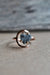 Heart Rock Ring in 14K Rose Gold Fill, Celestial Crescent Moon Ring with Natural Beach Stone, Beach Stone Heart Ring for Valentine's Day, 6