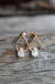 Teardrop Moonstone and 14K Rose Gold Fill Jewelry, Rainbow Moonstone Dangle Studs, Irridescent Moonstone in Teardrop Shaped Drop Earrings