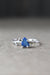 Sapphire Blue Shell in my Deer Antler Ring for the Nature Lover, Tree Branch Band Solid Sterling Silver, Blue Abalone Shell Jewelry, 8.5