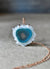 Quartz Crystal Pendant Necklace in Rose Gold Fill, Turquoise White Outfit Jewelry, Meditation Crystal Pendant, 4th & 5th Chakra Cleansing