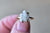 Angel Aura Ring in 14K Rose Gold Fill, White Crystal Statement Goddess Ring in Pink Gold Band, Confetti Rainbow Flash Crystals for Christmas